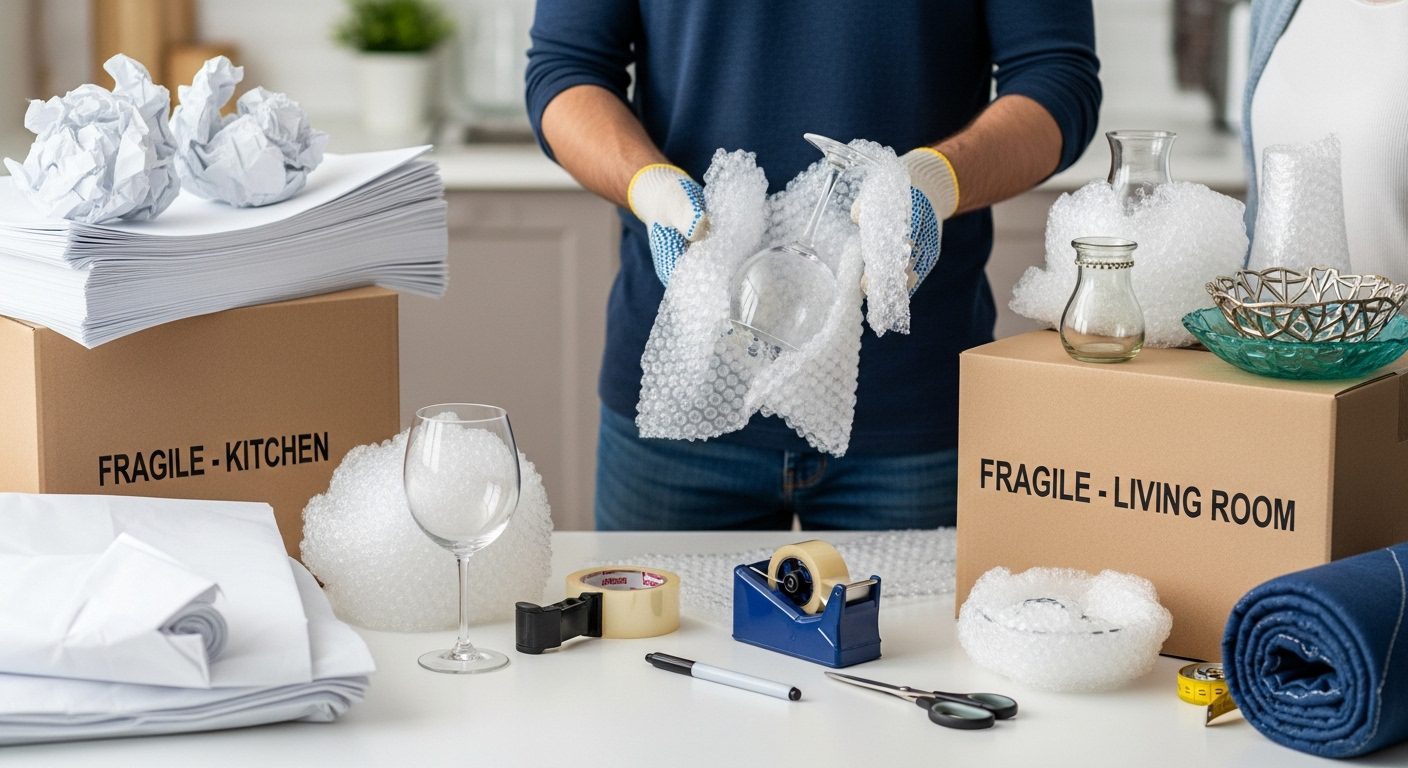 Packing Fragile Items For Moving Guide – How To Pack Fragile Items? 3 Fragile Glass Items for Moving